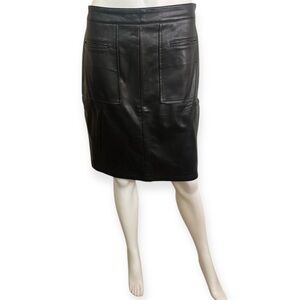 ABS Allen Schwartz Faux Leather Pencil Skirt